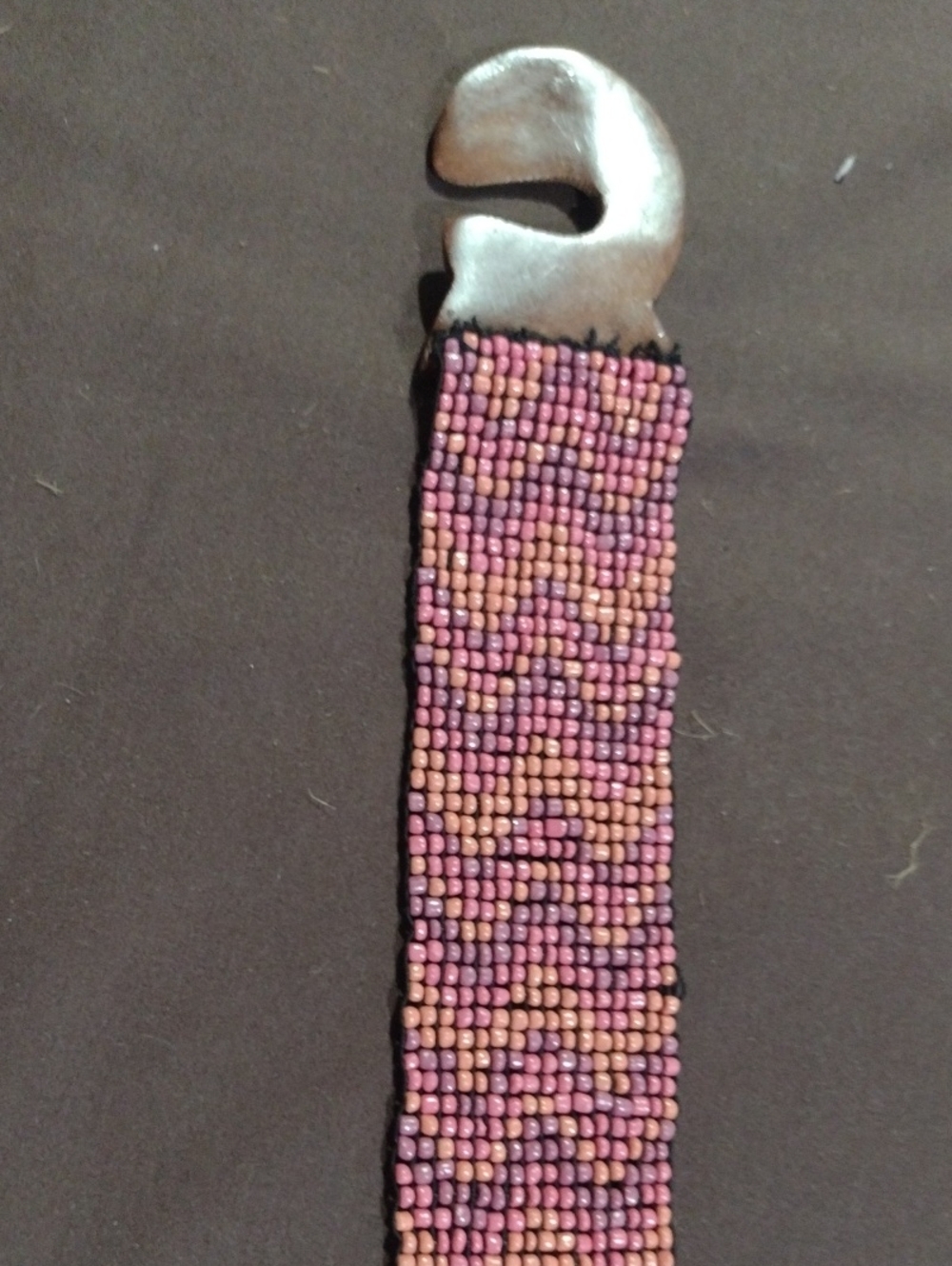 Women’s Beaded Pink and Peach Belt - Unbranded